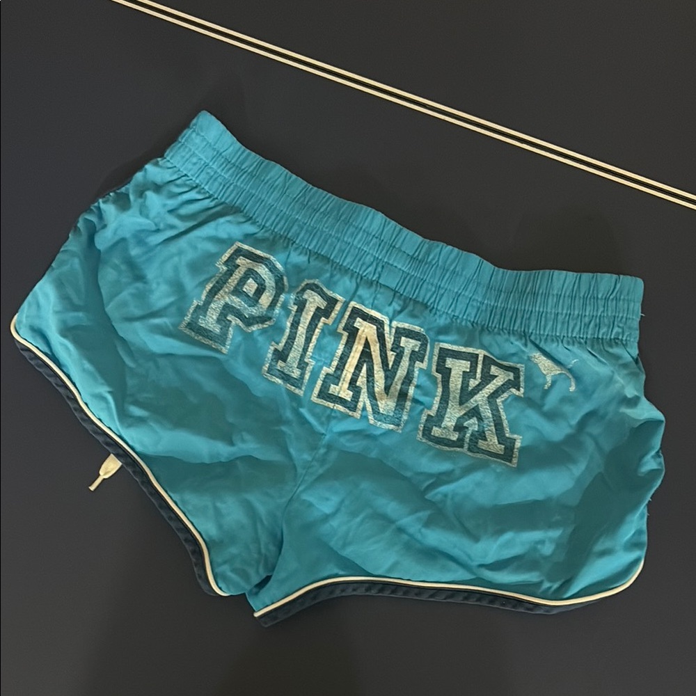 Blue PINK Logo Shorts